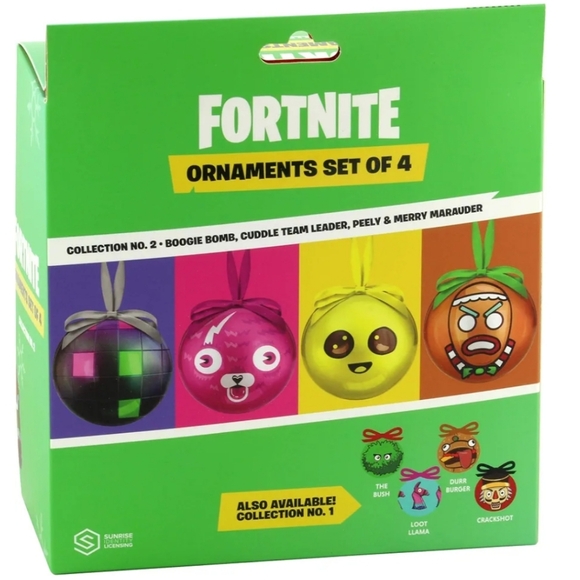 Epic Games Fortnite Holiday Christmas Set Of 4 Ornaments Collection No. 2 - Picture 2 of 7